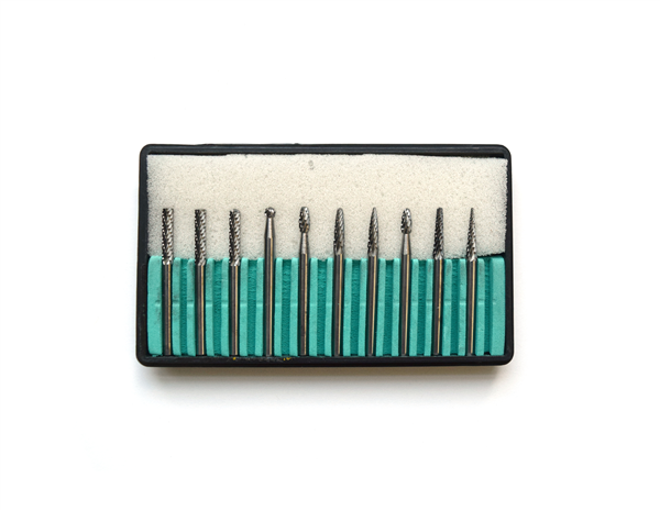 Carbide Burr Kit 3mm shank Double Cut 10-piece